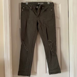 Army green gap jeans